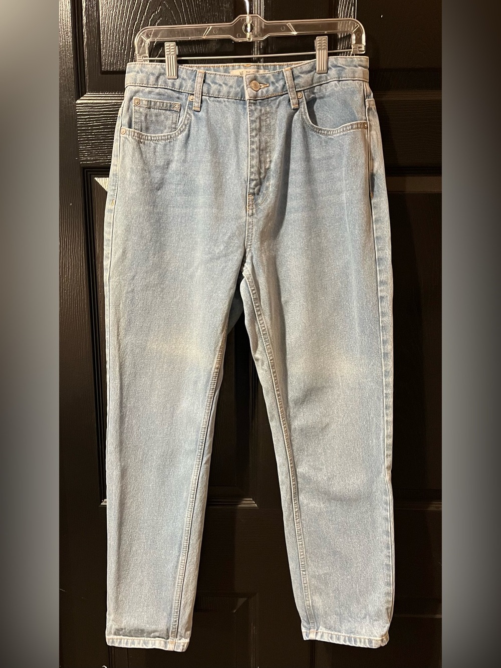 Free People We The Free Light Blue Denim High Waisted Mom Jeans